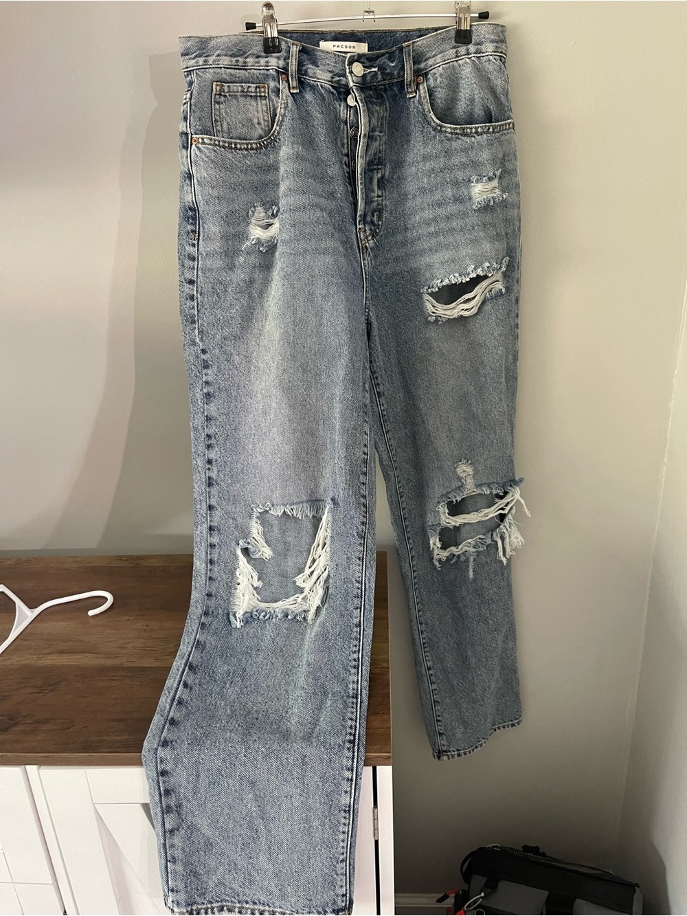 Pacsun High-Rise Distressed Women’s Jeans - Light Blue size 30
